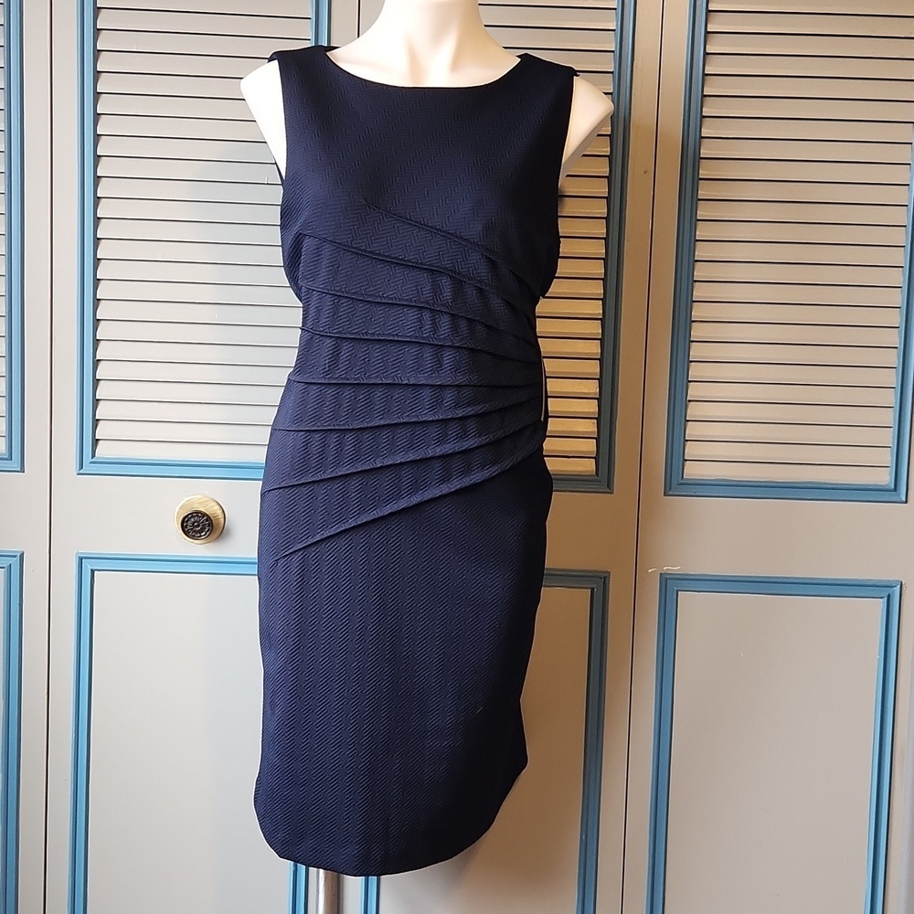 Carmen Marc Valvo Navy Dress